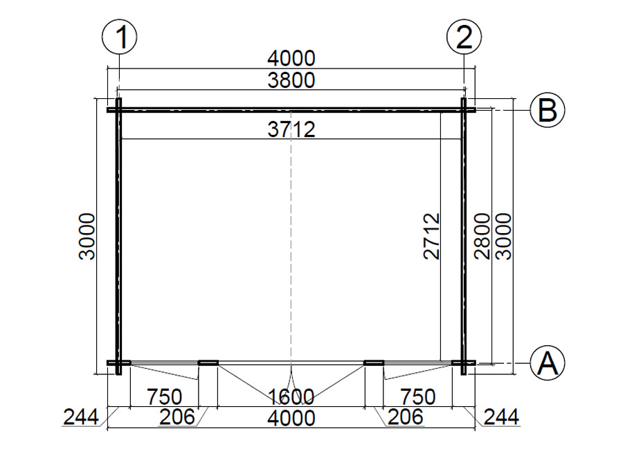 Oxford 4x3 Log Cabin