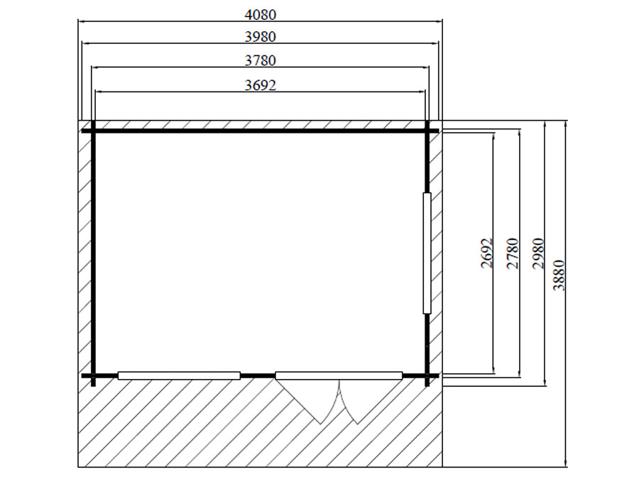 Monaco 4x3 Log Cabin
