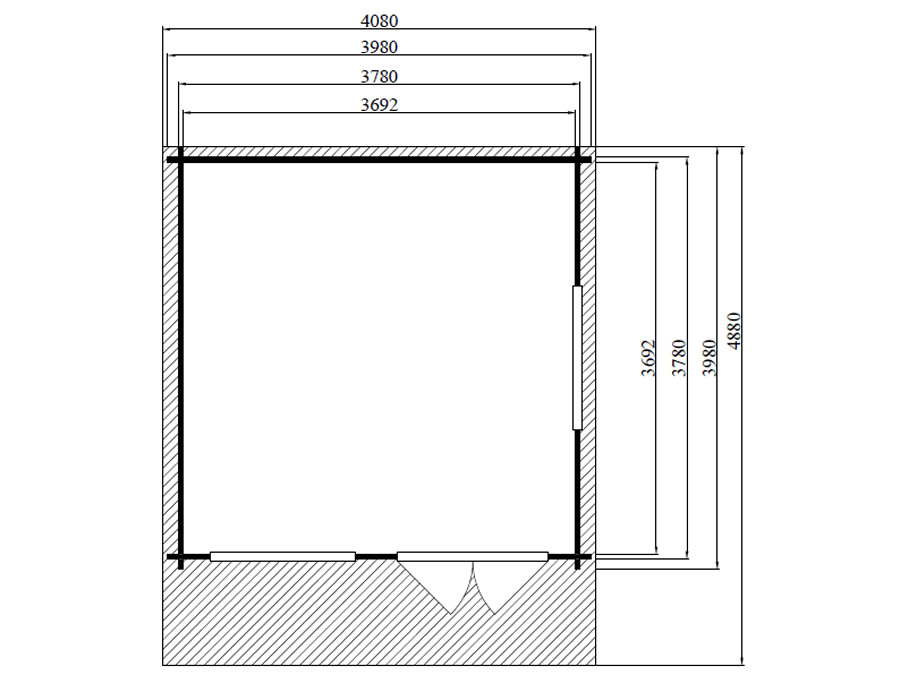 Monaco 4x4 Log Cabin
