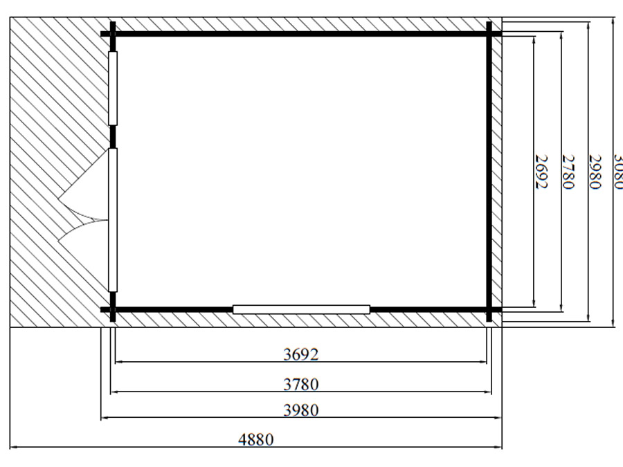 Monaco 3x4 Log Cabin
