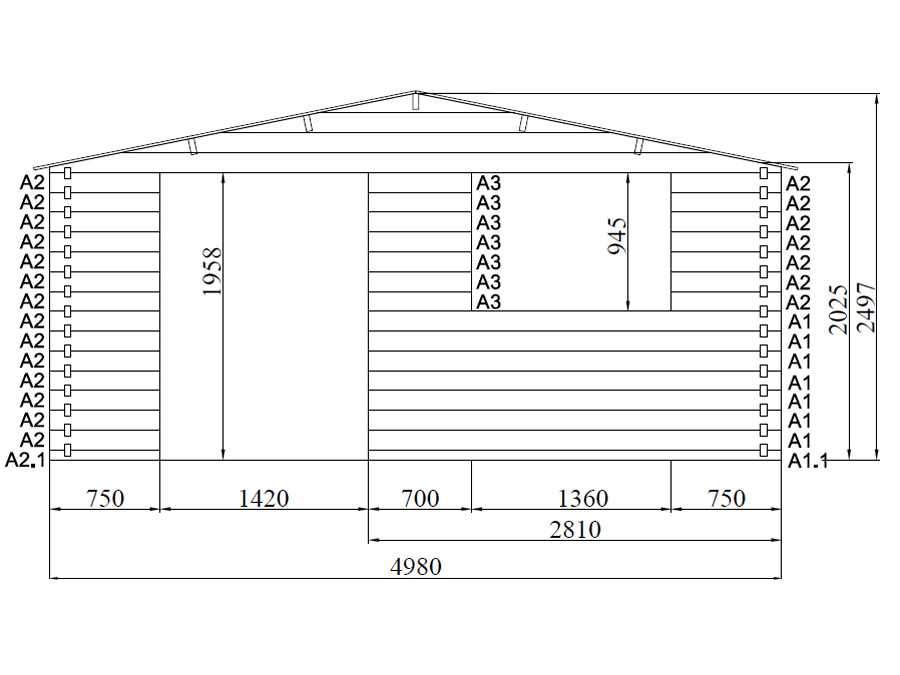Monaco 5x4 Log Cabin