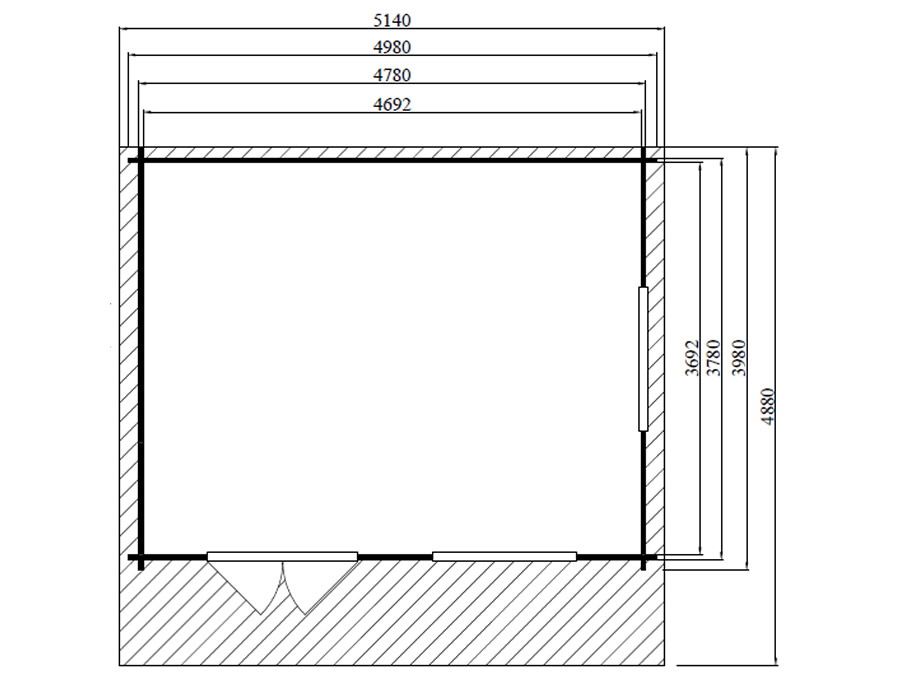 Monaco 5x4 Log Cabin
