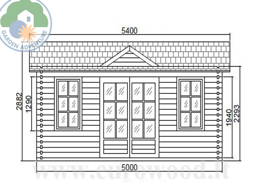Clockhouse 5x4 Log Cabin