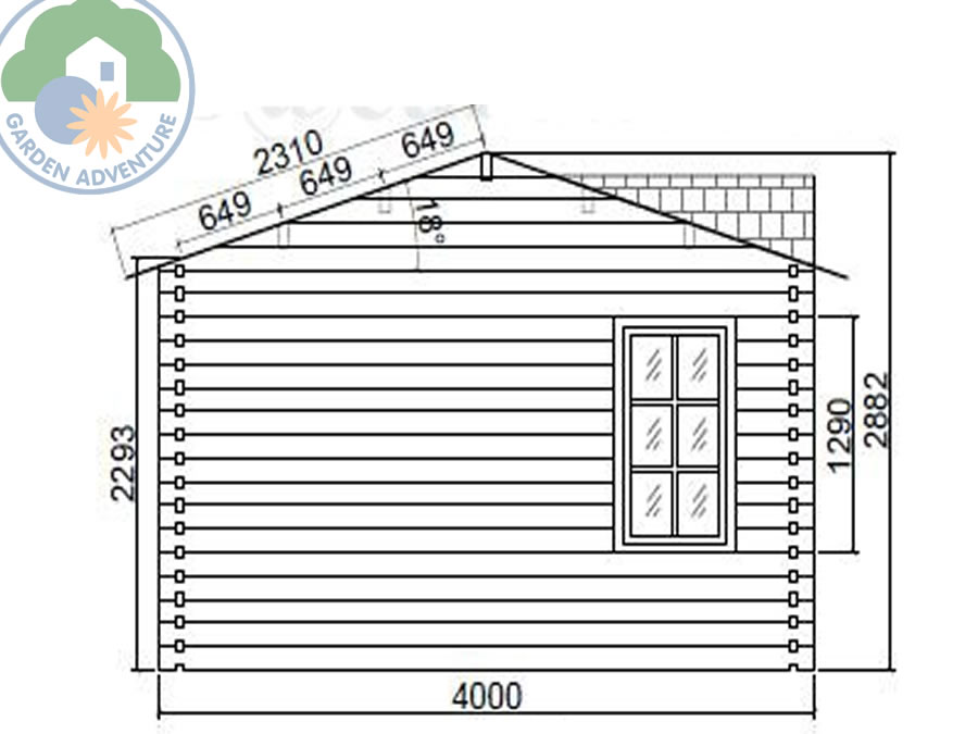 Clockhouse 5x4 Log Cabin