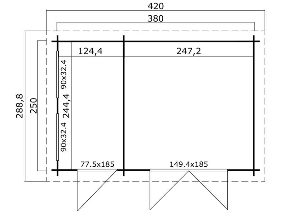 William 250 Log Cabin