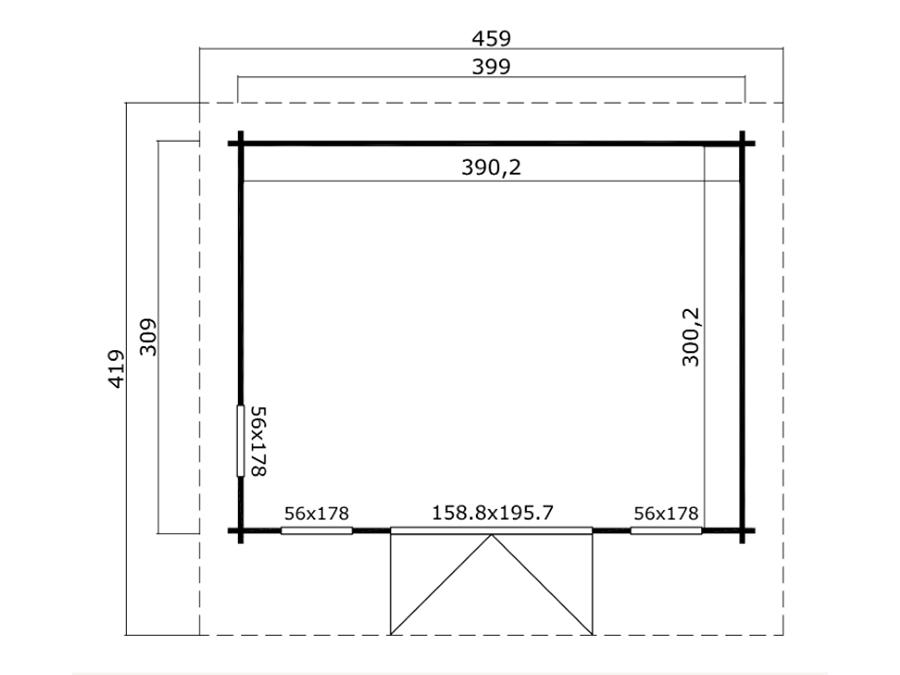 Barbados 3 Log Cabin