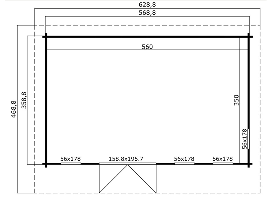 Barbados 6 Log Cabin