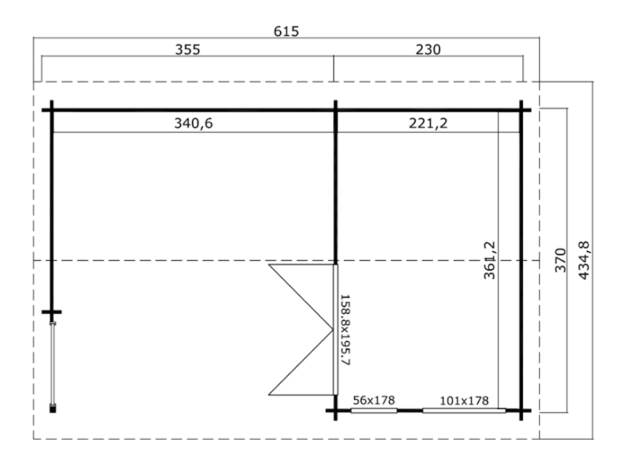 Torquay 44 Log Cabin