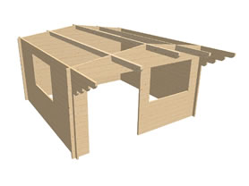 The Trentino Plus 4x4 Log Cabin in either 34, 44 or 68mm Wall Logs ...