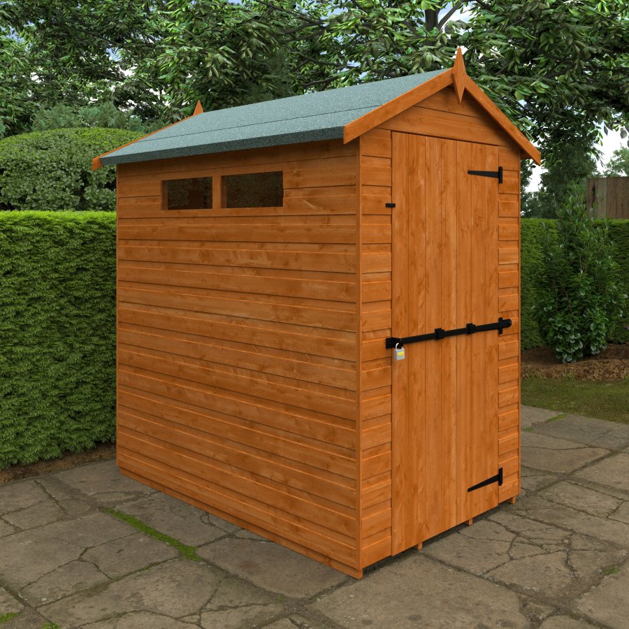 Security Apex Shiplap Shed - 6X4