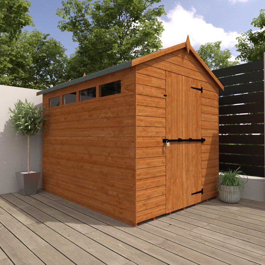 Security Apex Shiplap Shed - 8X6