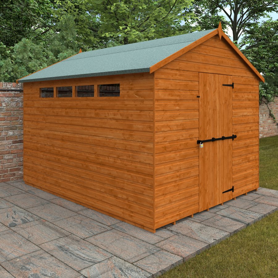 Security Apex Shiplap Shed - 10X8