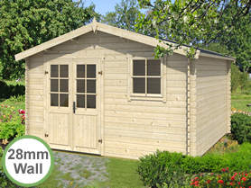 Ebro C Log Cabin - 3.9m x 3.9m Timber Garden Building