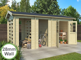 Hokkaido Log Cabin - 2.5m x 5.5m Timber Garden Building