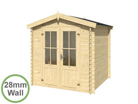 Houston Log Cabin - 2.92m x 2.92m Timber Garden Building