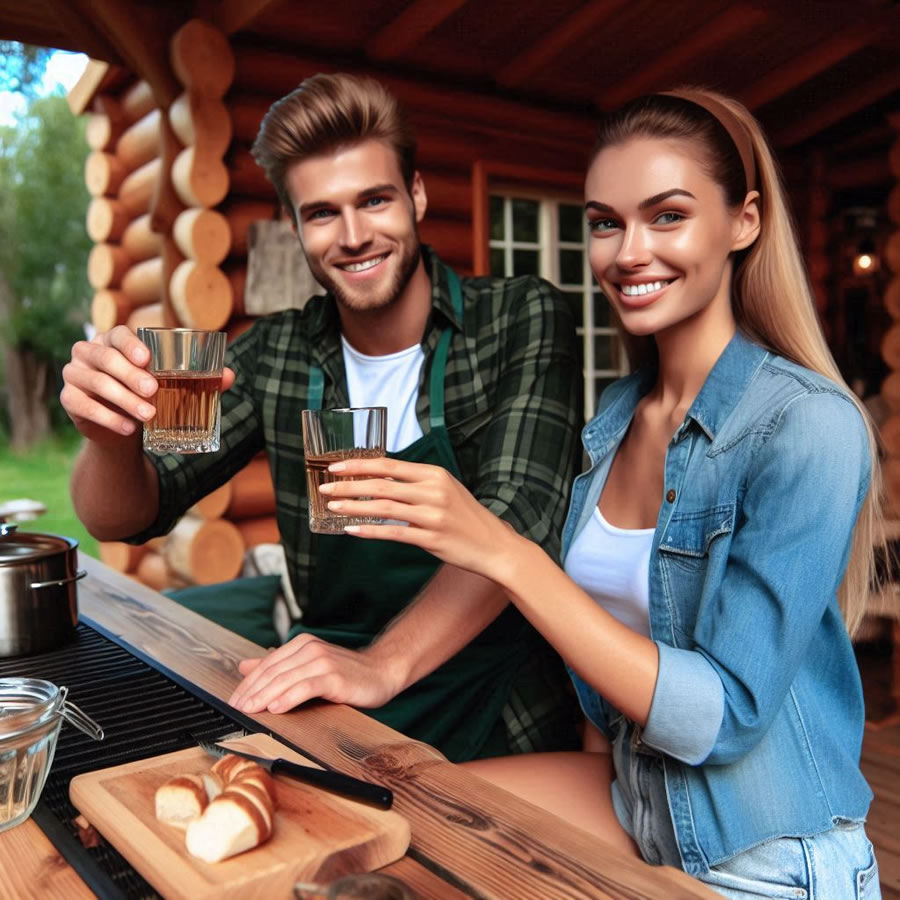 Create Your Own Garden Log Cabin Bar