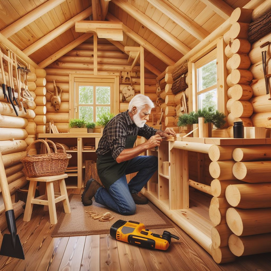 Garden Log Cabin Workshop