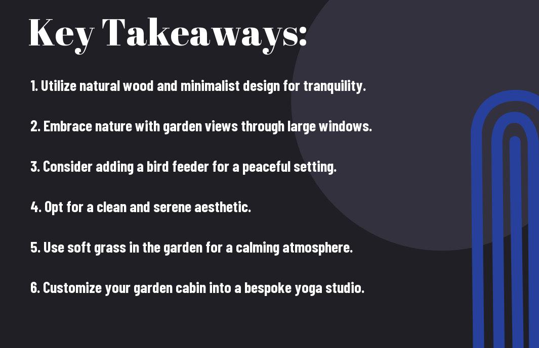 Key take aways ref Yoga Studio