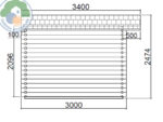 Ascot 3x3 Log Cabin - Image 4