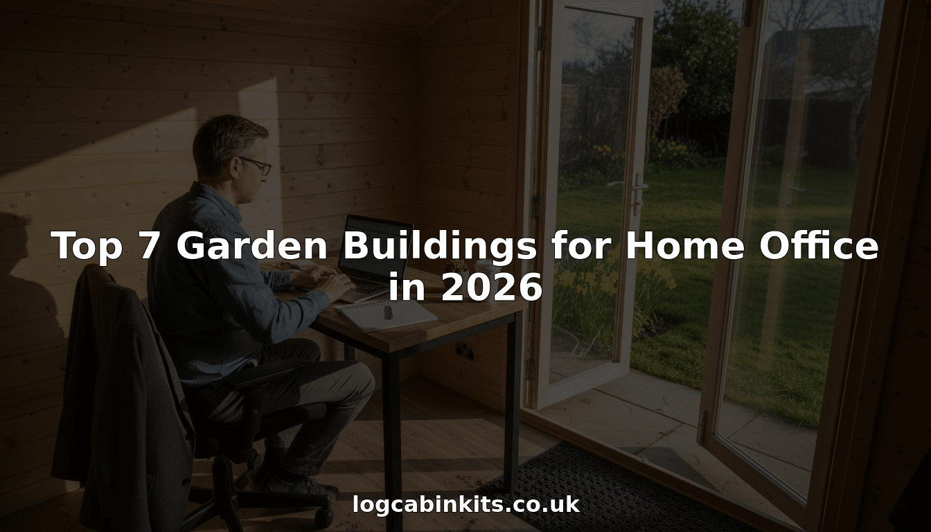 Modern timber garden building used as home office